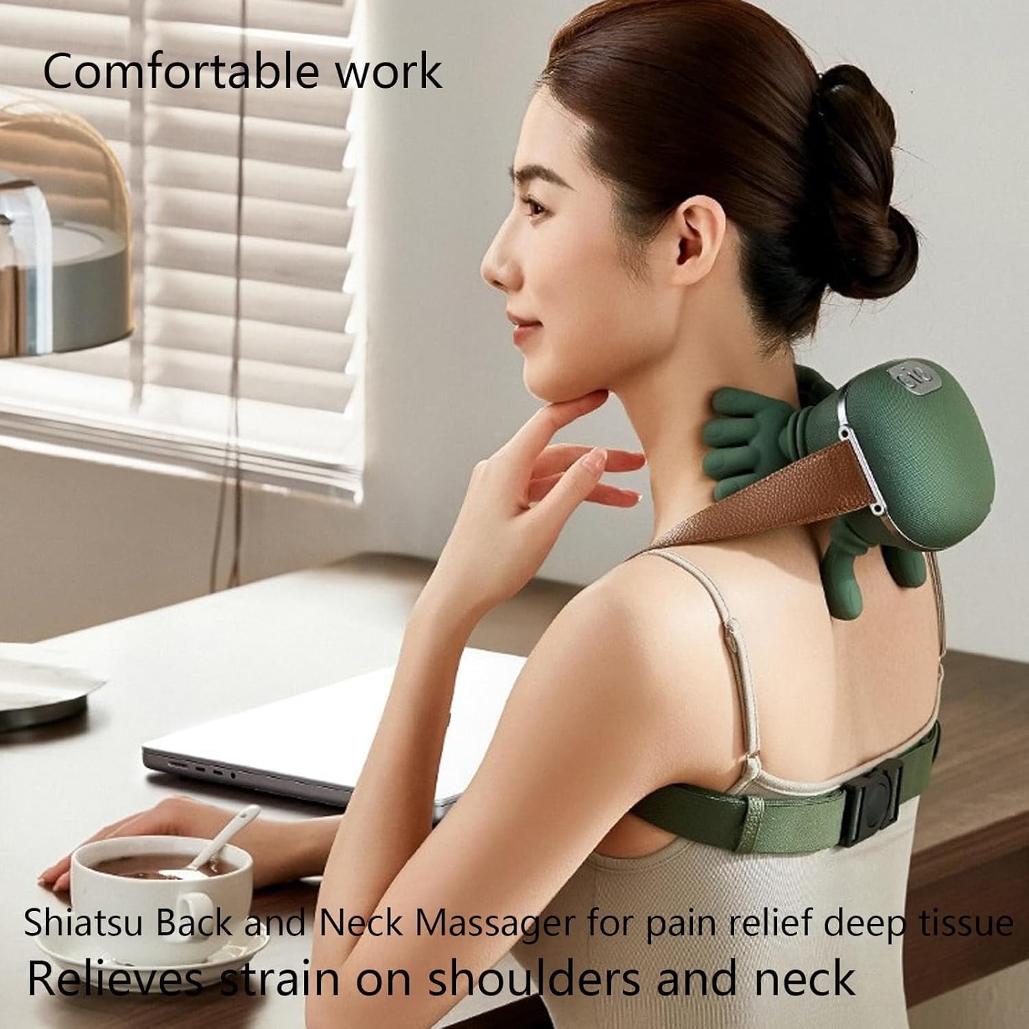 Massage Master for Shoulder,Neck Massager Pillow,with 3-Speed Adjustment, Massage Master for Shoulders, Necks, Lower Abdominal, Compact and Lightweight (1pcs) - Image 6