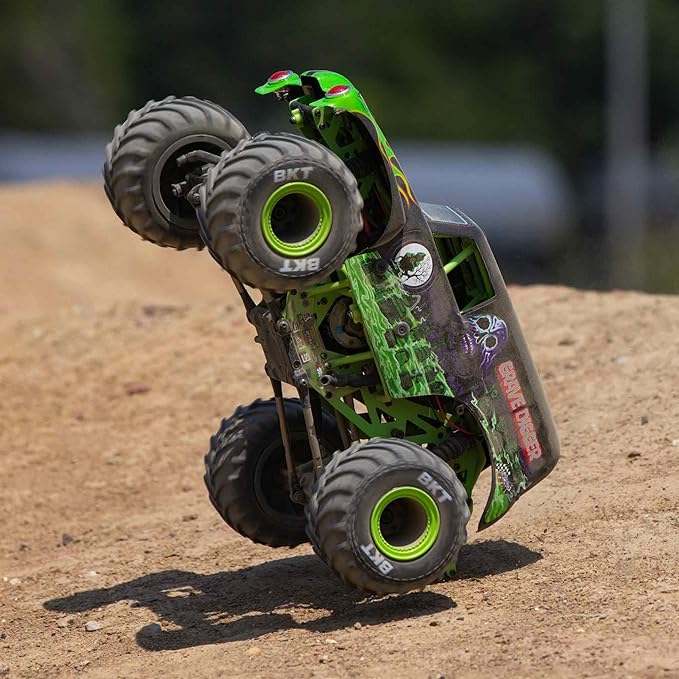 Losi 1/18 Mini LMT Grave Digger 2S 4X4 RTR Brushed Monster Truck Battery & Charger Included Green LOS01026T1 - Image 4