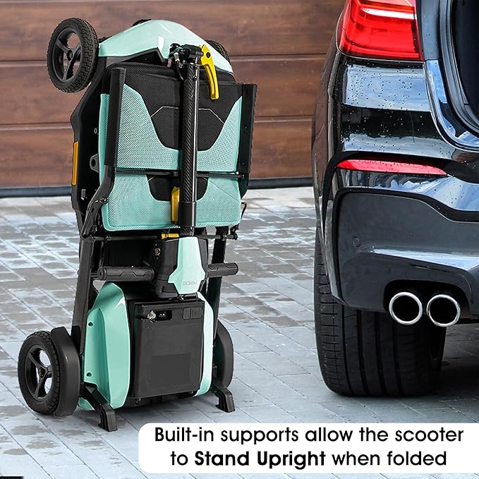 Pride Go Go Super Portable Scooter + Accessories, USA Made, Airline Approved, Foldable Power Electric Scooter for Adults, Lithium Battery, 300 lb Capacity, Weighs Only 41.6 lbs, LED Lighting - Image 6