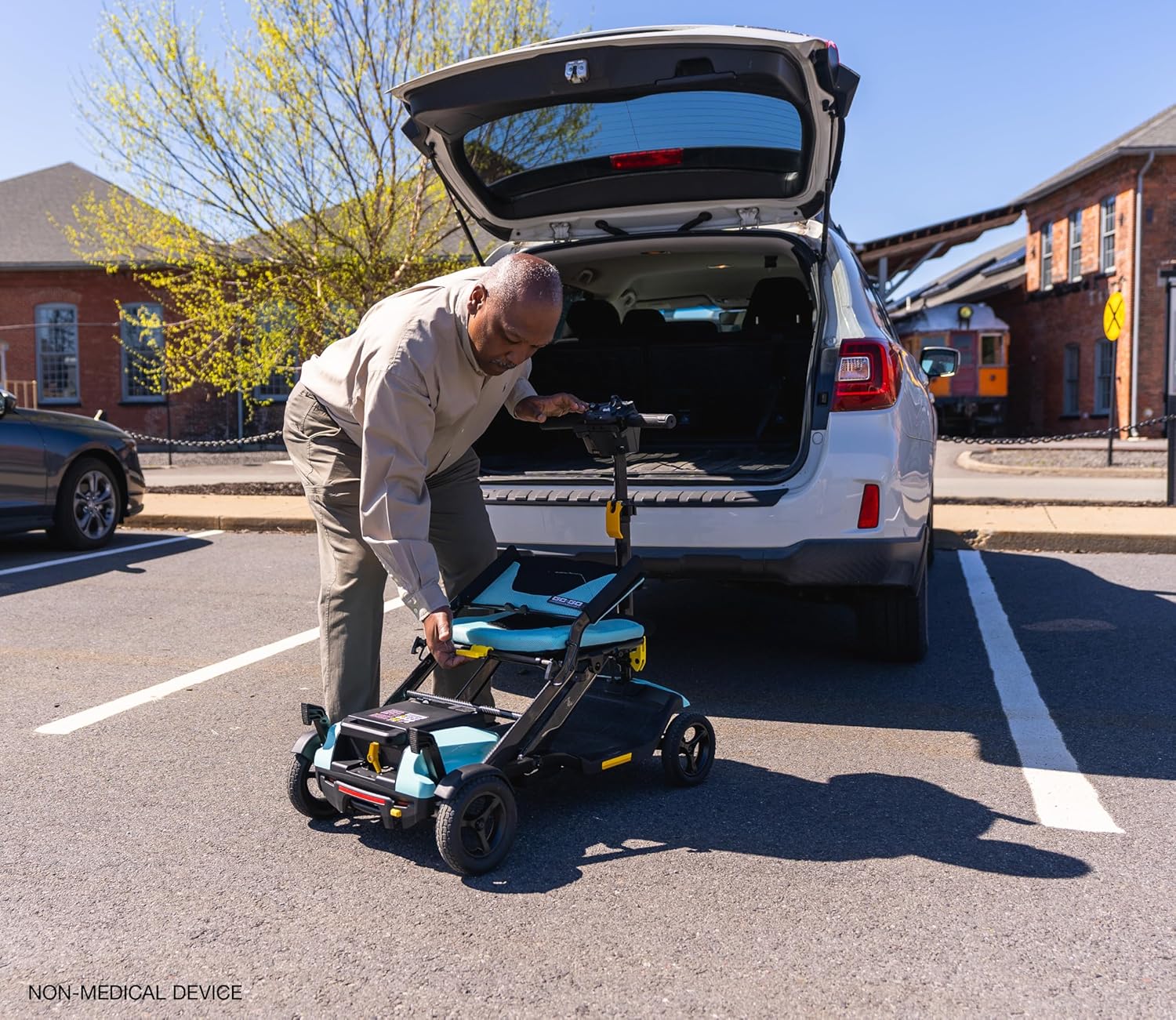 Pride Go Go Super Portable Scooter + Accessories, USA Made, Airline Approved, Foldable Power Electric Scooter for Adults, Lithium Battery, 300 lb Capacity, Weighs Only 41.6 lbs, LED Lighting - Image 8