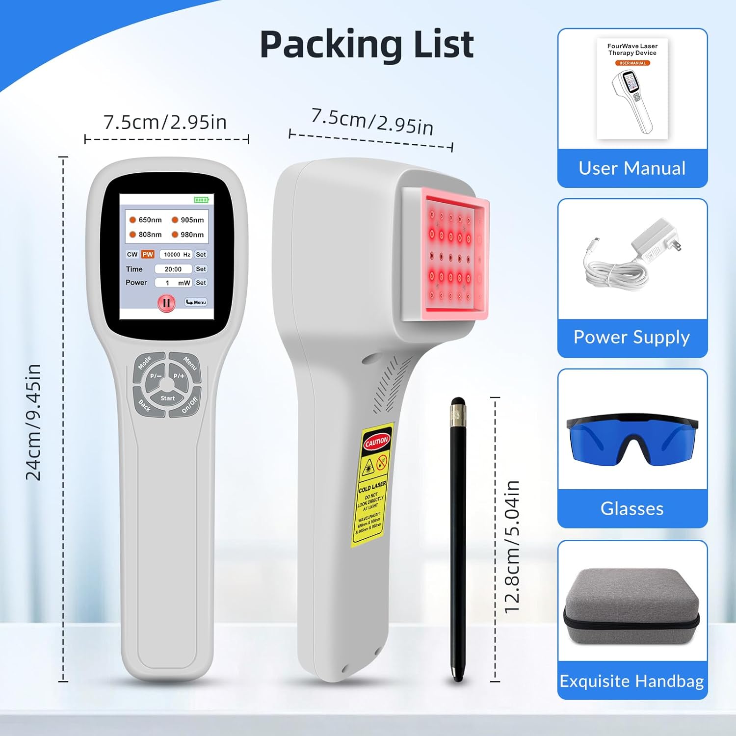 Cold Laser Therapy Device for Dogs, Infrared Red Light Laser Therapy For Dog Joint, 650nm*10+808nm*5+905nm*5+980nm*5, Muscle Relax and Pain Relief, Pet Laser Therapy at Home For Dogs, Cat and Horse - Image 8
