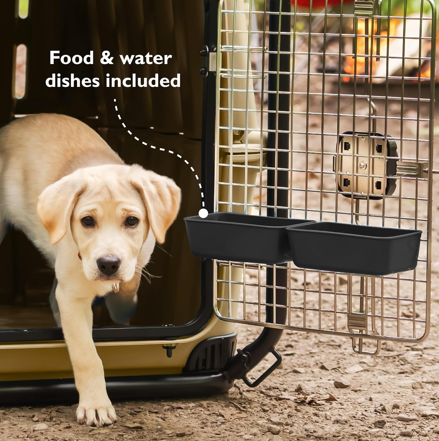 Mammoth Guardian Dog Kennel 36" Heavy Duty Travel & Outdoor Crate for Puppies, Small, Medium & Large Dogs, Secure 3 Bolt Lock, Adventure Ready for Hunting, Camping & Offroad - Image 5