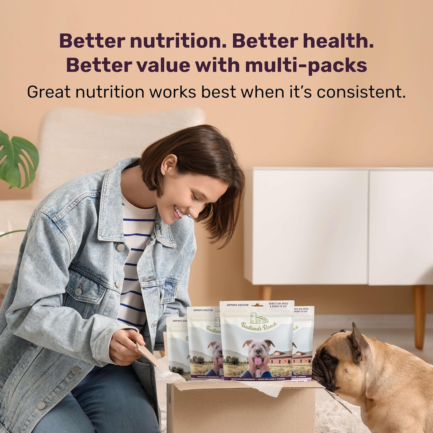 BADLANDS RANCH by Katherine Heigl- Superfood Complete, Air-Dried Adult Dog Food - High Protein, Zero Fillers, Superfood Nutrition (64 Ounce (Pack of 4), Lamb & Venison) - Image 2