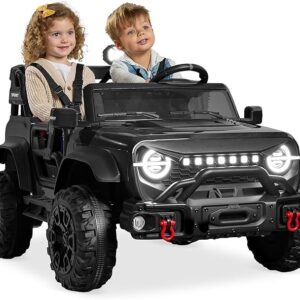 Best Choice Products Kids 24V 2-Seater Electric Ride On Car Truck w/ 132lb Weight Capacity, Parent Control, Bluetooth, LED Lights